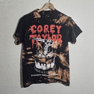 Custom Upcycled Tie Dyed Corey Taylor "Everybody Dies On My Birthday" Tee